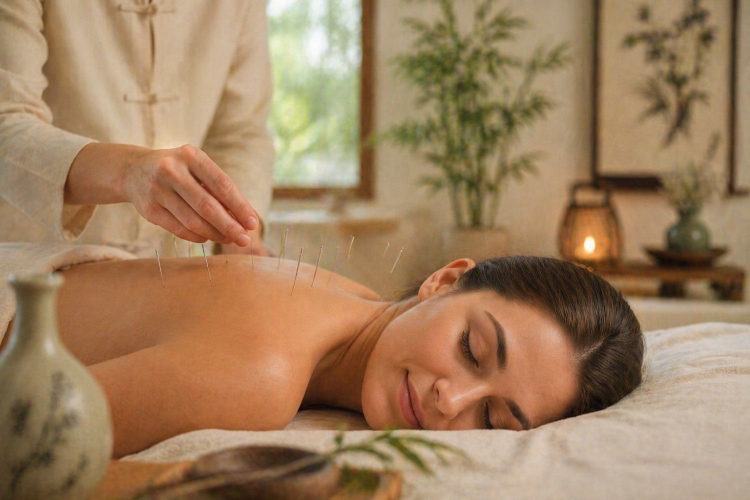 A Glimpse into Acupuncture calming wellness therapy scene